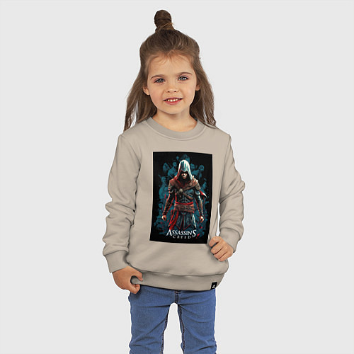 Детский свитшот Assassins creed старый стиль / Миндальный – фото 3