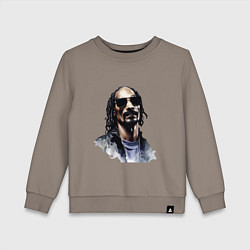 Свитшот хлопковый детский Snoop dog, цвет: утренний латте