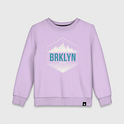 Свитшот хлопковый детский Brooklyn city, цвет: лаванда