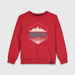 Свитшот хлопковый детский Brooklyn city, цвет: красный