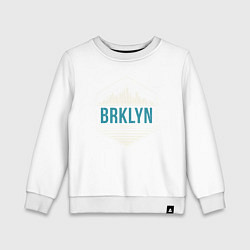 Свитшот хлопковый детский Brooklyn city, цвет: белый