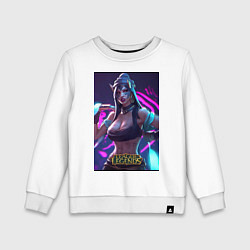Свитшот хлопковый детский League of Legends Akali Kda, цвет: белый