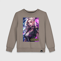 Свитшот хлопковый детский League of Legends Kaisa Kda, цвет: утренний латте