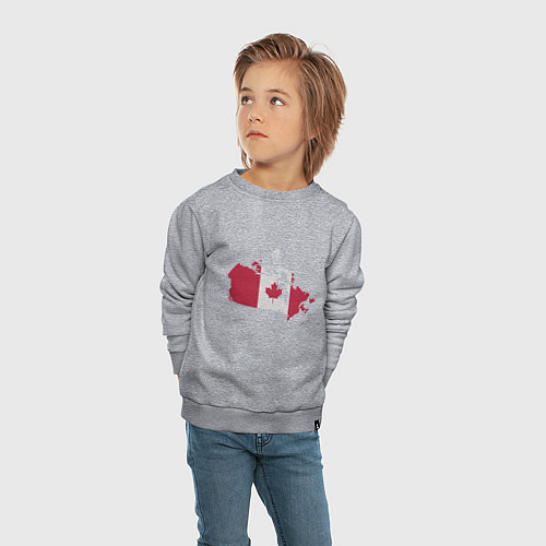 Детский свитшот Страна Канада / Меланж – фото 4