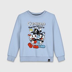 Свитшот хлопковый детский Cuphead - devil, цвет: мягкое небо