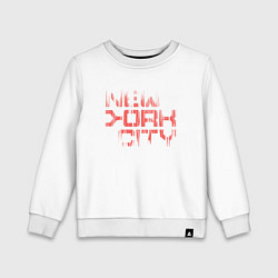 Свитшот хлопковый детский New york city streetwear, цвет: белый