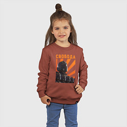 Свитшот хлопковый детский Helldivers 2: Freedom, цвет: кирпичный — фото 2