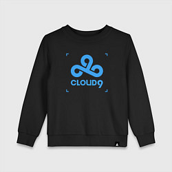 Свитшот хлопковый детский Cloud9 - tecnic blue, цвет: черный