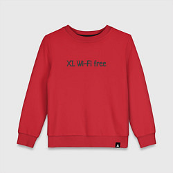 Свитшот хлопковый детский Wi-fi бесплатный, цвет: красный