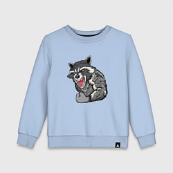 Свитшот хлопковый детский Raccoon, цвет: мягкое небо