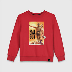 Свитшот хлопковый детский Эмили Блант и Райан Гослинг каскадеры, цвет: красный