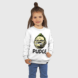 Свитшот хлопковый детский Pudge Face, цвет: белый — фото 2