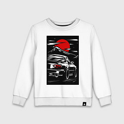 Свитшот хлопковый детский Мазда mx5 miata, цвет: белый