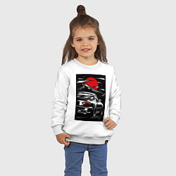 Свитшот хлопковый детский Мазда mx5 miata, цвет: белый — фото 2