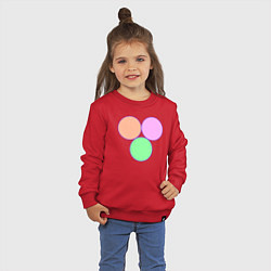 Свитшот хлопковый детский Три круга, цвет: красный — фото 2