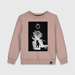 Свитшот хлопковый детский Семь смертных грехов Мелиодас, цвет: пыльно-розовый