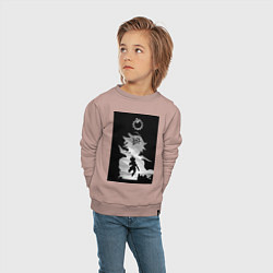 Свитшот хлопковый детский Семь смертных грехов Мелиодас, цвет: пыльно-розовый — фото 2