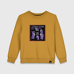 Свитшот хлопковый детский Depeche Mode - Песни о вере и преданности, цвет: горчичный