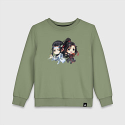 Свитшот хлопковый детский Магистр дьявольского культа Ванцзи Лань, цвет: авокадо