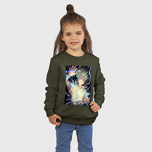 Детский свитшот Сэнку Исигами / Хаки – фото 3