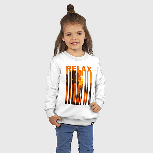 Детский свитшот Relax summer / Белый – фото 3