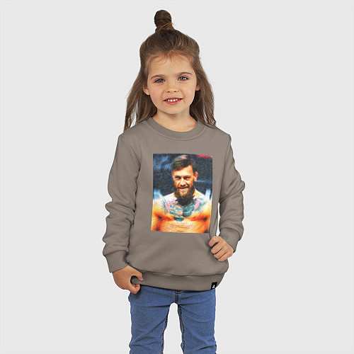 Детский свитшот Конор Магкрегор взгляд / Утренний латте – фото 3