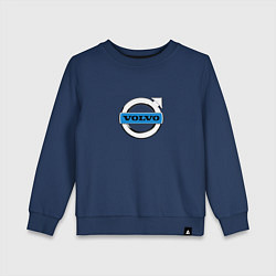 Свитшот хлопковый детский Volvo logo, цвет: тёмно-синий