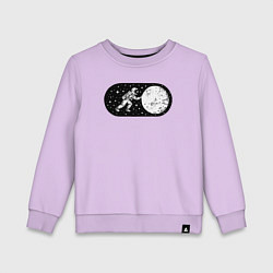 Свитшот хлопковый детский Режим космоса включен, цвет: лаванда