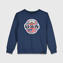 Свитшот хлопковый детский Style USA, цвет: тёмно-синий