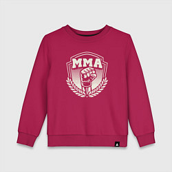 Свитшот хлопковый детский Кулак MMA, цвет: маджента