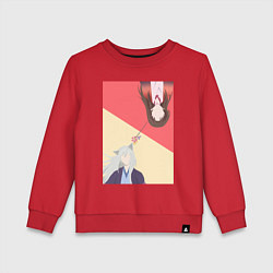 Свитшот хлопковый детский Очень приятно Томоэ, цвет: красный