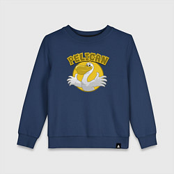 Свитшот хлопковый детский Pelican, цвет: тёмно-синий