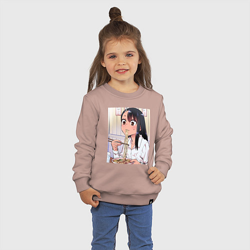 Детский свитшот Не издевайся, Нагаторо Хаясэ / Пыльно-розовый – фото 3