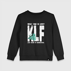 Свитшот хлопковый детский Klf - What time is love, цвет: черный