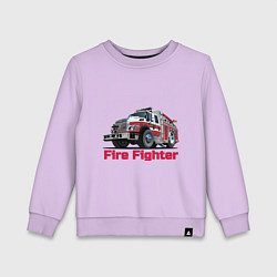 Свитшот хлопковый детский Fire fighter, цвет: лаванда