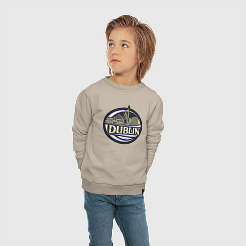 Детский свитшот Дублин Ирландия / Миндальный – фото 4