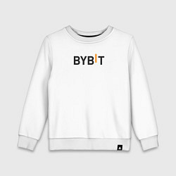 Свитшот хлопковый детский Bybit, цвет: белый