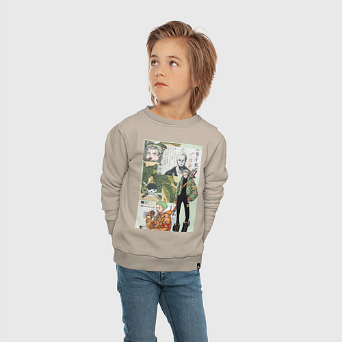 Детский свитшот Ван-Пис Зоро Ророноа коллаж сильнейший мечник / Миндальный – фото 4
