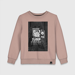 Свитшот хлопковый детский Марин Китагава Гяру, цвет: пыльно-розовый
