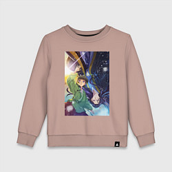 Свитшот хлопковый детский Монолог фармацевта Маомао Жэньши, цвет: пыльно-розовый