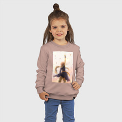 Свитшот хлопковый детский Хвост Феи Нацу Драгнил, цвет: пыльно-розовый — фото 2