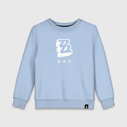 Свитшот хлопковый детский Zenless Zone Zero logo, цвет: мягкое небо
