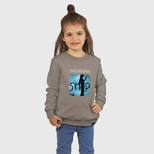 Детский свитшот Depeche Mode - Devotional stripped / Утренний латте – фото 3