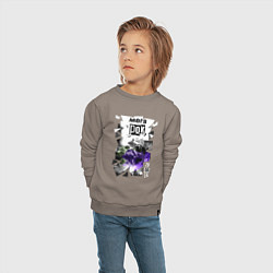 Свитшот хлопковый детский Фестиваль - Мегарок, цвет: утренний латте — фото 2