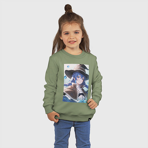 Детский свитшот Реинкарнация безработного Рокси Мигурд / Авокадо – фото 3