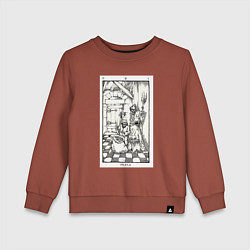 Свитшот хлопковый детский Девятые врата In vain Люцифер LCF, цвет: кирпичный