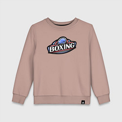 Свитшот хлопковый детский Boxing sport, цвет: пыльно-розовый