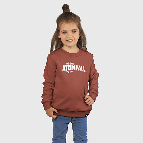 Детский свитшот Atomfall logo / Кирпичный – фото 3