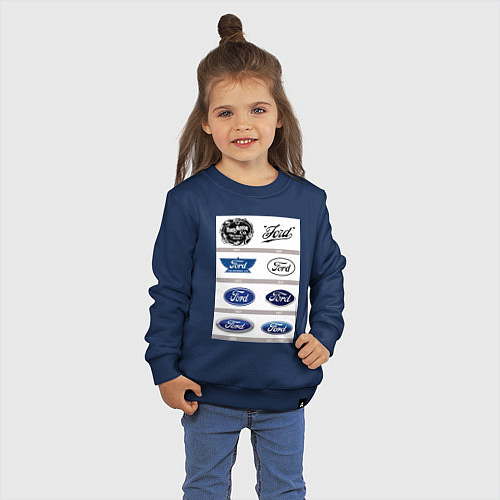 Детский свитшот Ford логотип / Тёмно-синий – фото 3