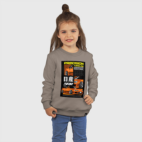 Детский свитшот Nissan Silvia авто / Утренний латте – фото 3